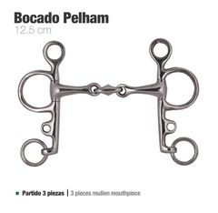 BOCADO PELHAM PARTIDO 3 PIEZAS L44 12.50