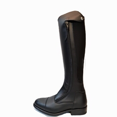 Equestrian Boot w/Zipper and Elastic Vibram Sole 37 Black
