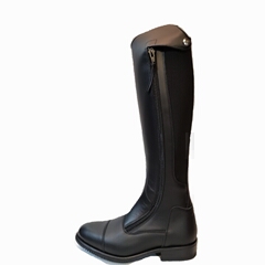 Equestrian Boot w/Zipper and Elastic Vibram Sole 38 Black