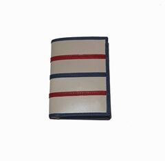 Cartera Caballero Piel Normal Beige con rayas