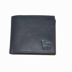 Cartera Caballero Piel Sello Toro Americana Negro