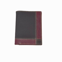 Cartera Caballero Piel Costuras - Marron