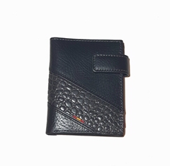 Cartera Caballero Piel Coco - Negro