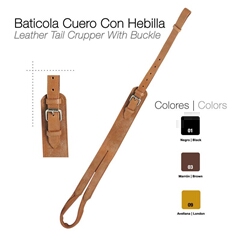 BATICOLA CUERO CON HEBILLA CASTECUS NEGRO
