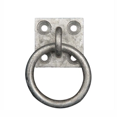 Wall ring mooring with galvanized ring