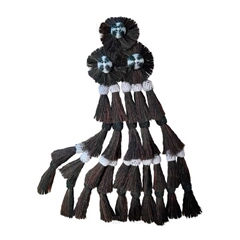 ECON HAIR FLYCAT. 25 BROWN TASSELS