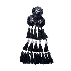 ECON HAIR FLYCAT. 25 BLACK TASSELS