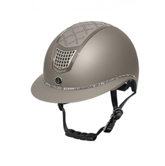 Casco de equitaci�n FP QUANTINUM SPOTLIGHT MATT SILVER 56-58 almond