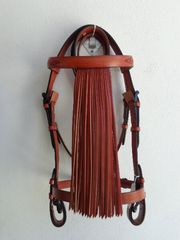Bridle ZUMAQUERO Blued Buckle With Chocker. Hazel. Not oiled.