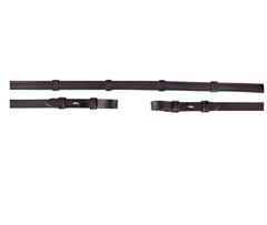 Riendas BR con tope 16mm Negra/ plateada
