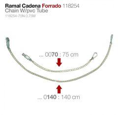Ramal Cadena Forrado 75cm