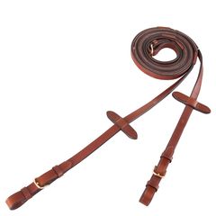 Riendas BR cuero / goma 16 mm.hebillas redondas Full