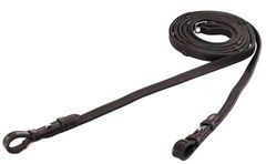 Rienda Antideslizante BR Cuero y Goma Negro Charol