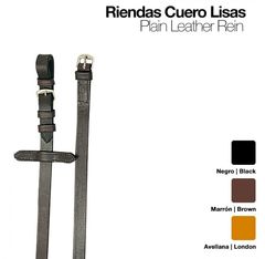 Plain Leather Reins 1801 Black